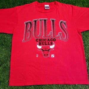 Chicago Bulls 90s Logo 7 Print on Tultex Tee